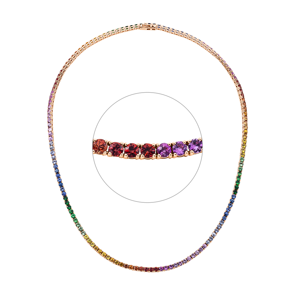 Brogle Selection Rainbow Halskette mit Farbsteinen Brogle Selection Rainbow Halskette mit Farbsteinen