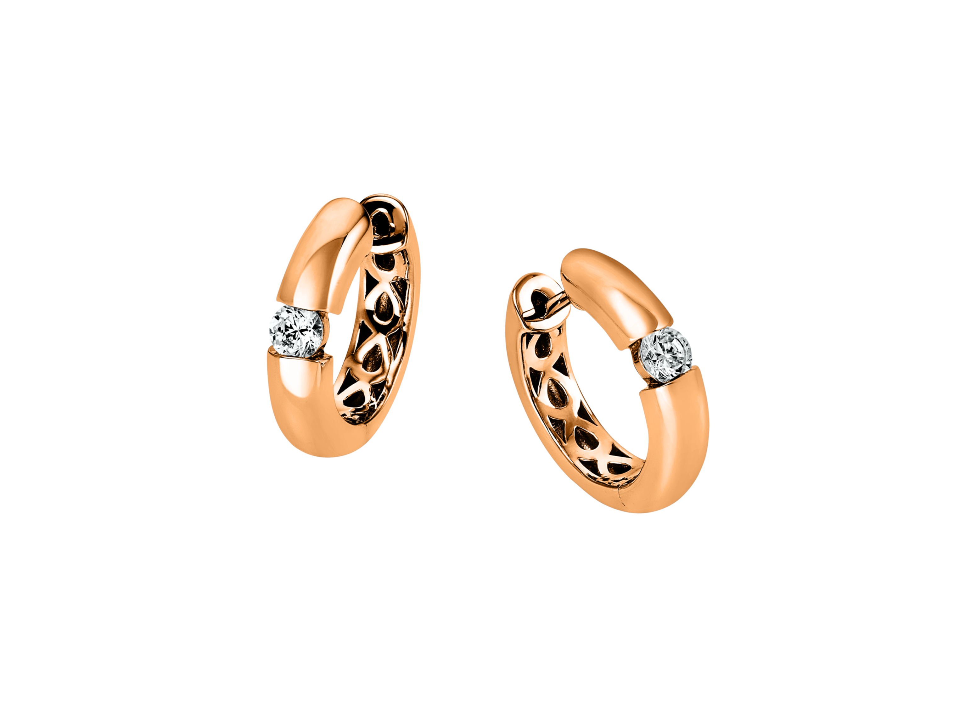 Brogle solitaire hoop earrings Brogle solitaire hoop earrings