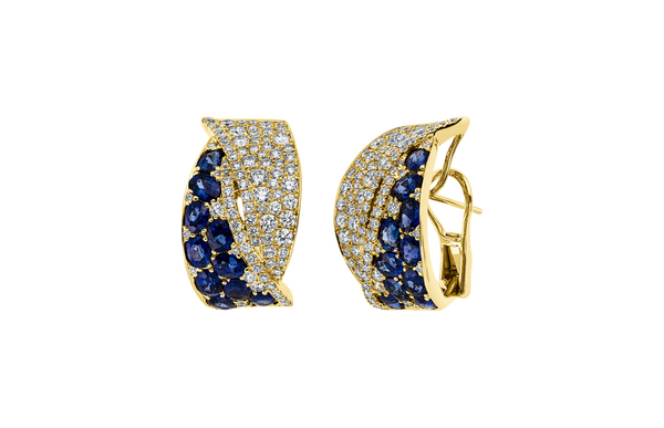 Brogle Selection sapphire hoop earrings