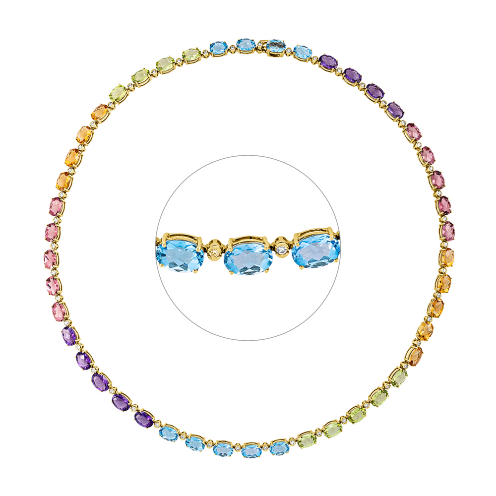 Brogle Selection coloured stone necklace