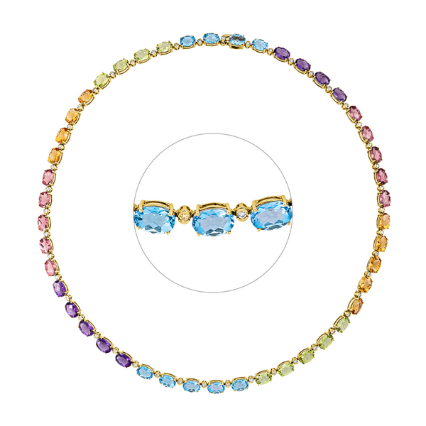 Brogle Selection coloured stone necklace