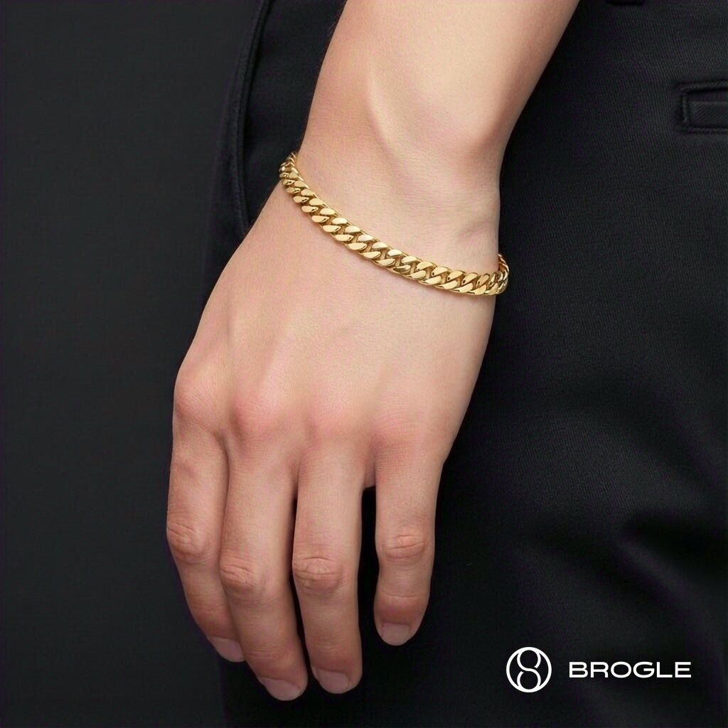 Brogle Classic Panzerarmband 4-seitig diamantiert 7mm Brogle Classic Panzerarmband 4-seitig diamantiert 7mm