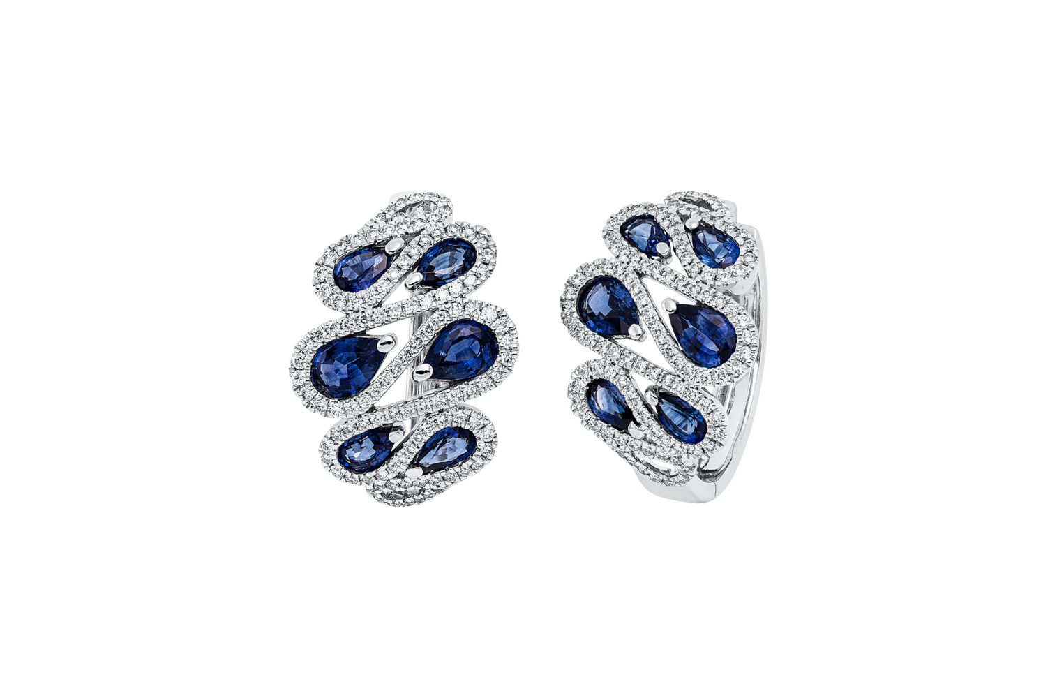 Brogle Selection sapphire hoop earrings
