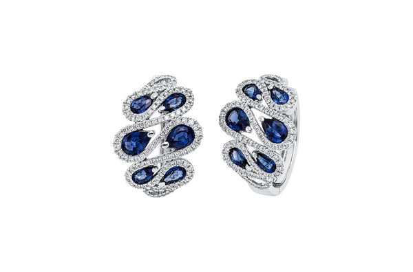 Brogle Selection sapphire hoop earrings