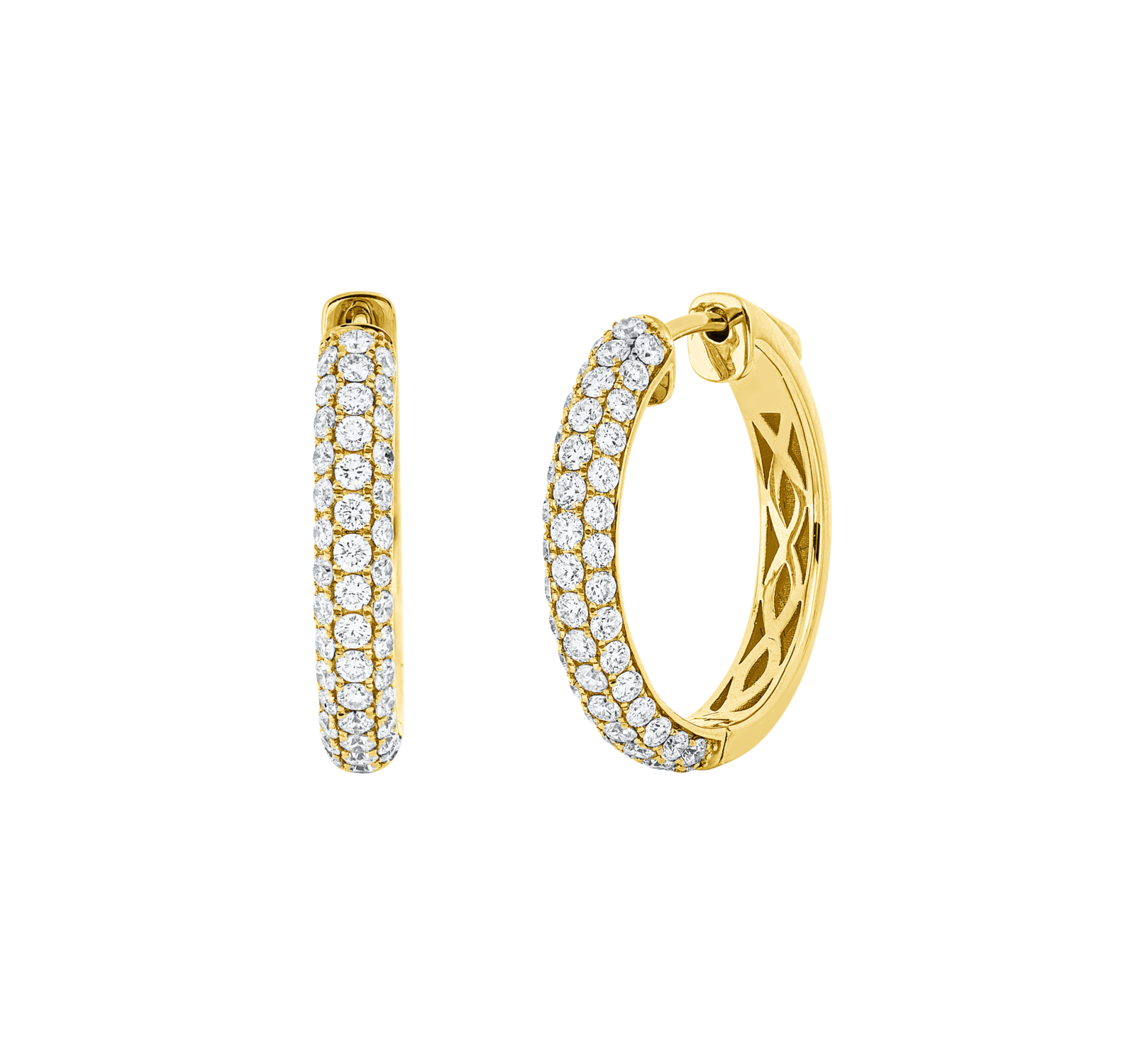 Brogle Selection diamond hoop earrings Brogle Selection diamond hoop earrings