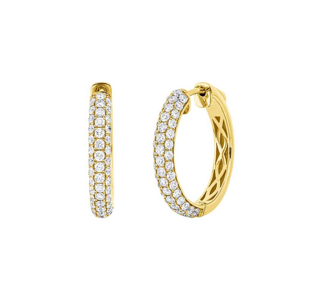 Brogle Selection diamond hoop earrings Brogle Selection diamond hoop earrings