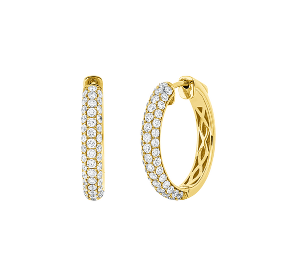 Brogle Selection diamond hoop earrings Brogle Selection diamond hoop earrings