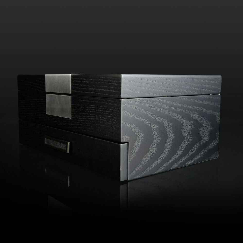 Heisse & Söhne watch box Monteray 10+ ash - black satin finish