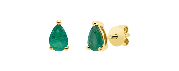 Brogle Classic emerald stud earrings