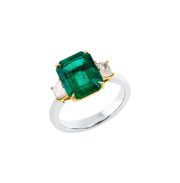 Brogle Selection bicolour emerald ring