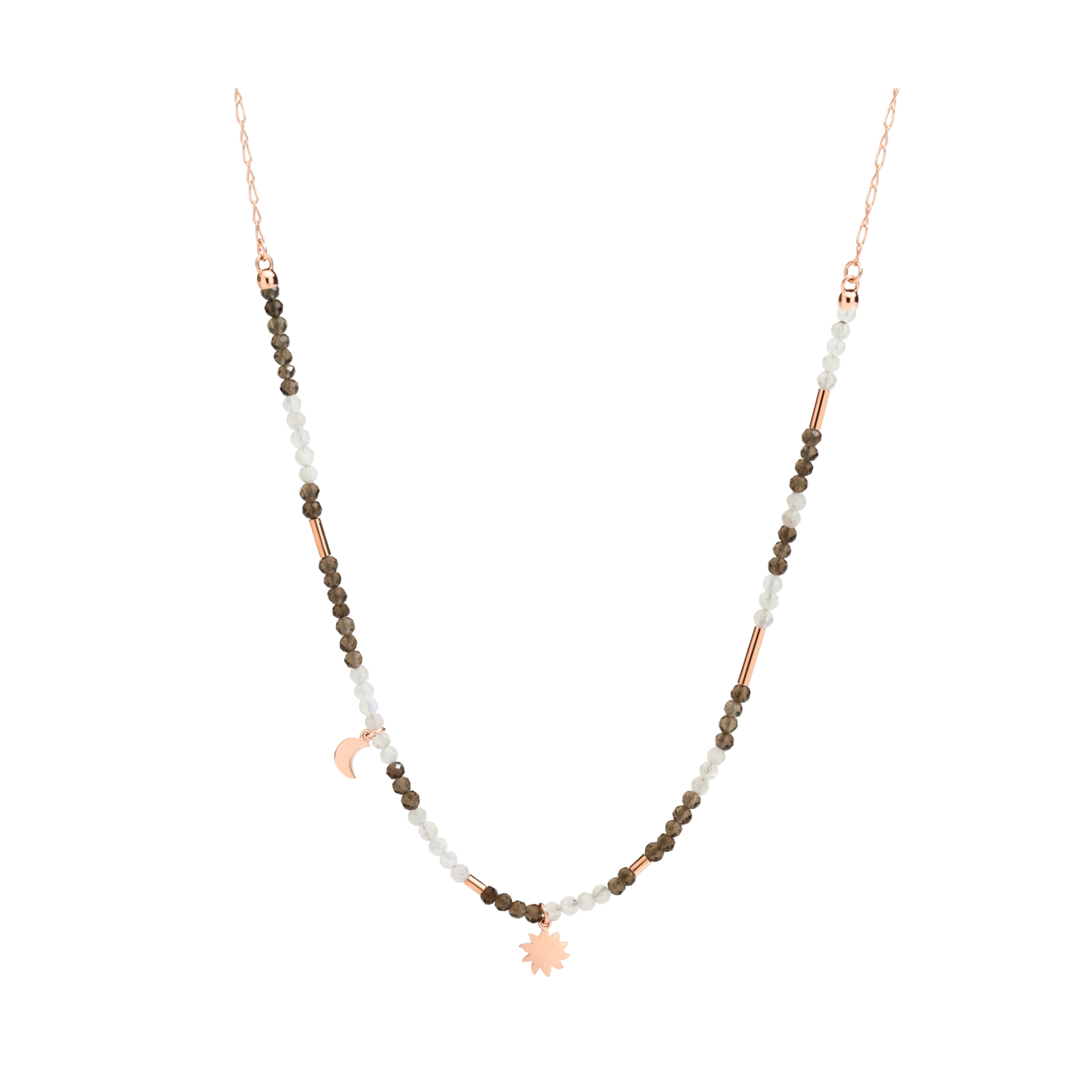Dodo Moon & Sun necklace with pendant