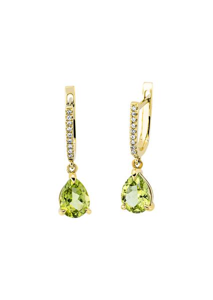 Brogle Classic peridot hoop earrings Brogle Classic peridot hoop earrings