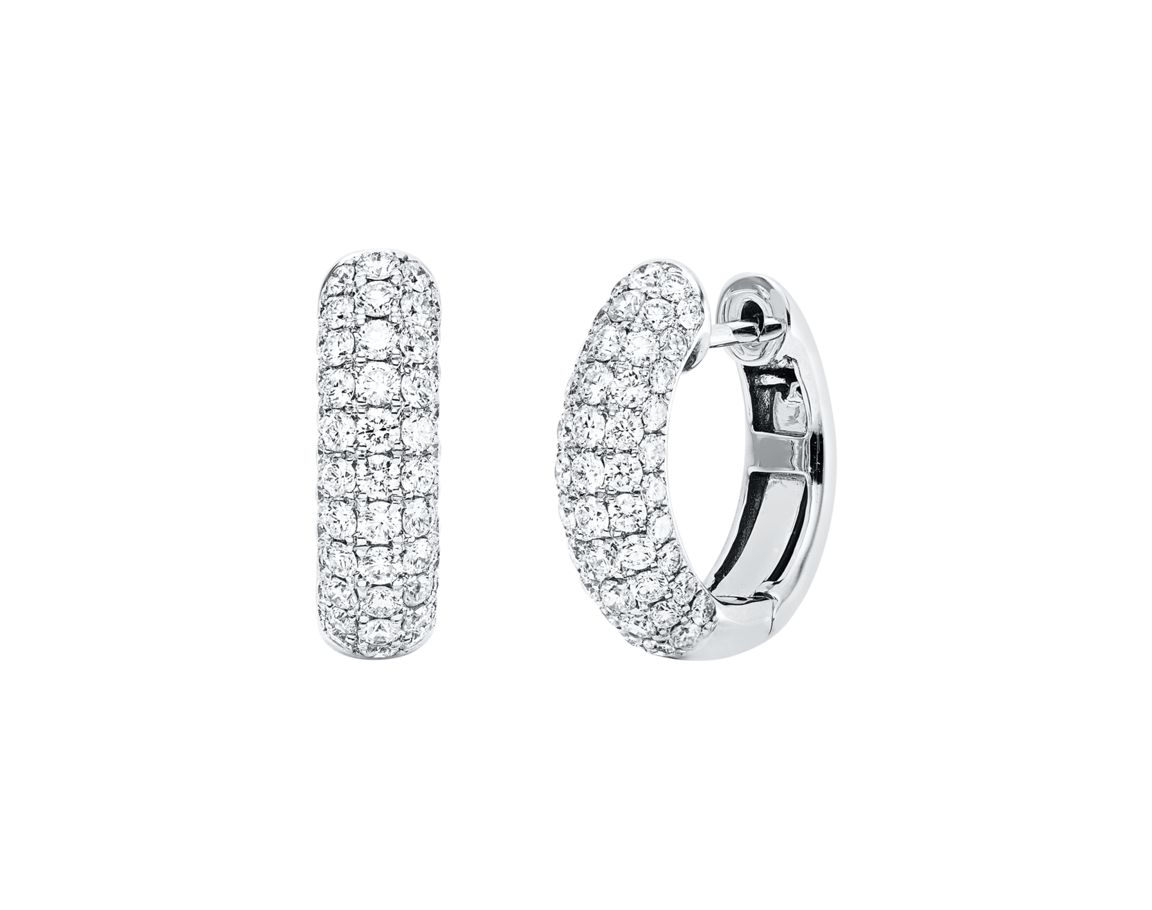 Brogle Selection diamond hoop earrings Brogle Selection diamond hoop earrings
