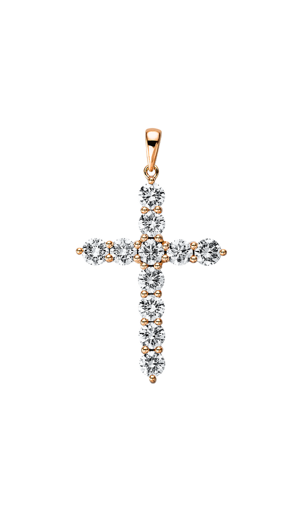 Brogle Selection cross pendant with diamonds Brogle Selection cross pendant with diamonds