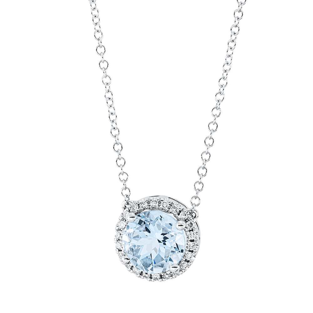 Brogle Classic necklace with aquamarine pendant