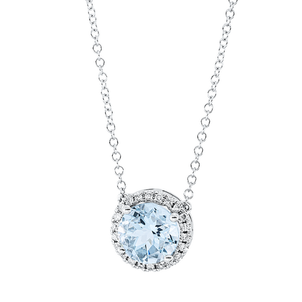 Brogle Classic necklace with aquamarine pendant