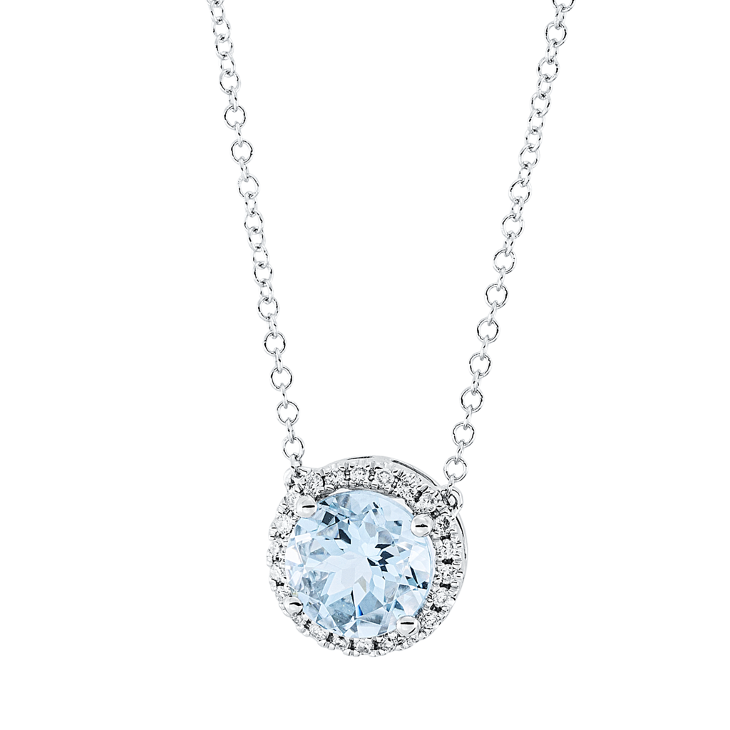 Brogle Classic necklace with aquamarine pendant Brogle Classic necklace with aquamarine pendant