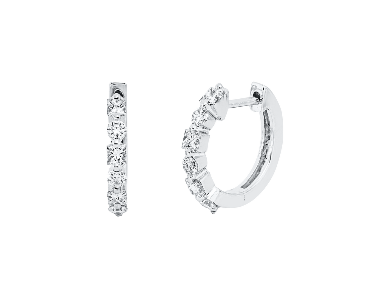Brogle Classic diamond hoop earrings Brogle Classic diamond hoop earrings