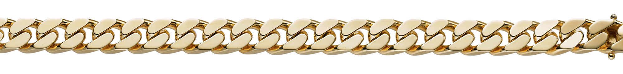 Brogle Selection Essentials curb chain bracelet 4-sided diamond-coated 8mm Brogle Selection Essentials curb chain bracelet 4-sided diamond-coated 8mm