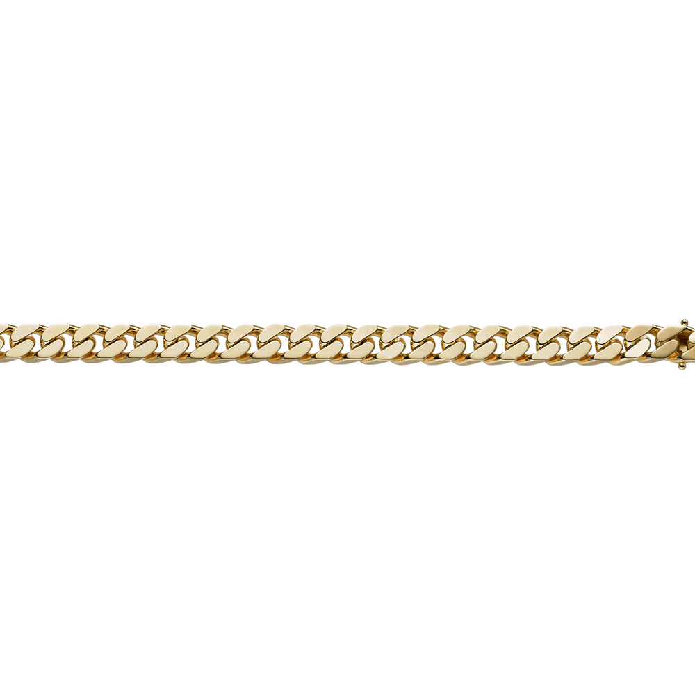 Brogle Selection Essentials curb chain bracelet 4-sided diamond-coated 8mm Brogle Selection Essentials curb chain bracelet 4-sided diamond-coated 8mm
