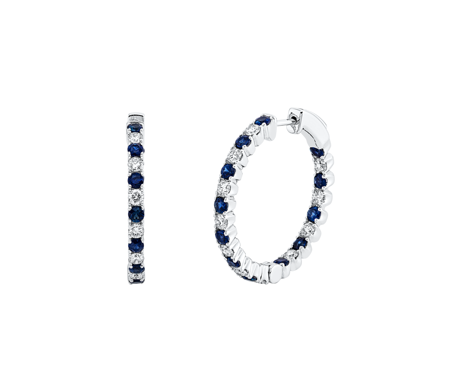 Brogle Selection sapphire hoop earrings Brogle Selection sapphire hoop earrings