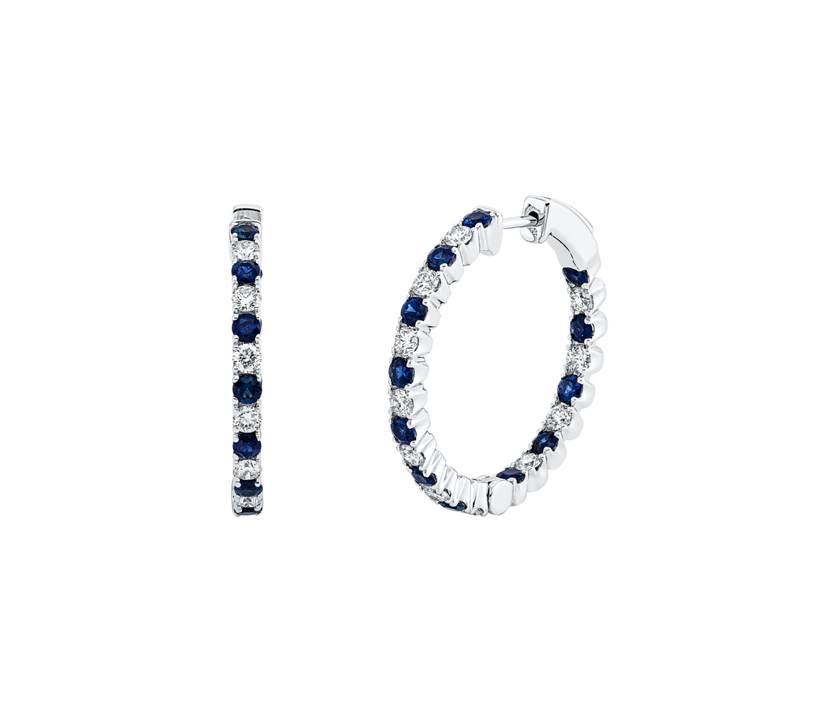 Brogle Selection sapphire hoop earrings Brogle Selection sapphire hoop earrings