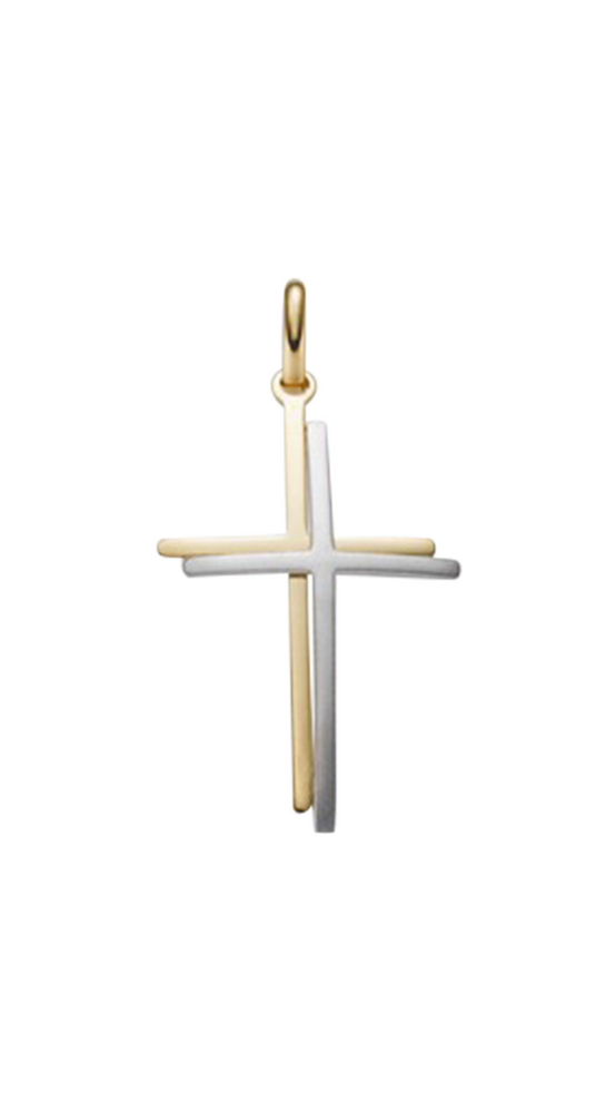 Brogle Classic Bicolor Kreuzanhänger aus Gold Brogle Classic Bicolor Kreuzanhänger aus Gold