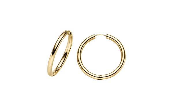 Brogle Classic gold hoop earrings Brogle Classic gold hoop earrings