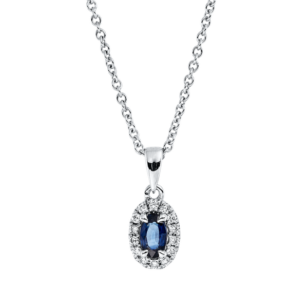 Brogle Classic necklace with sapphire pendant Brogle Classic necklace with sapphire pendant