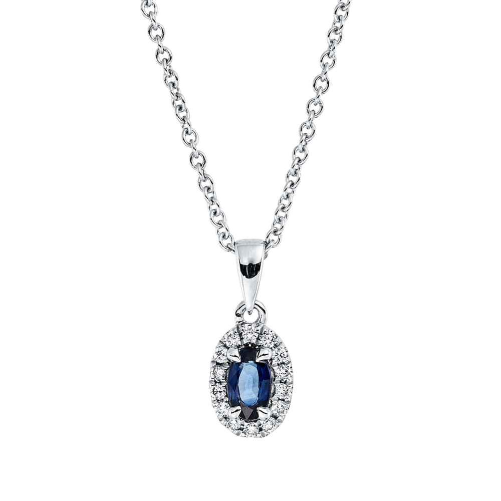 Brogle Classic necklace with sapphire pendant Brogle Classic necklace with sapphire pendant