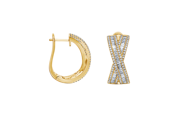 Brogle Selection diamond hoop earrings Brogle Selection diamond hoop earrings