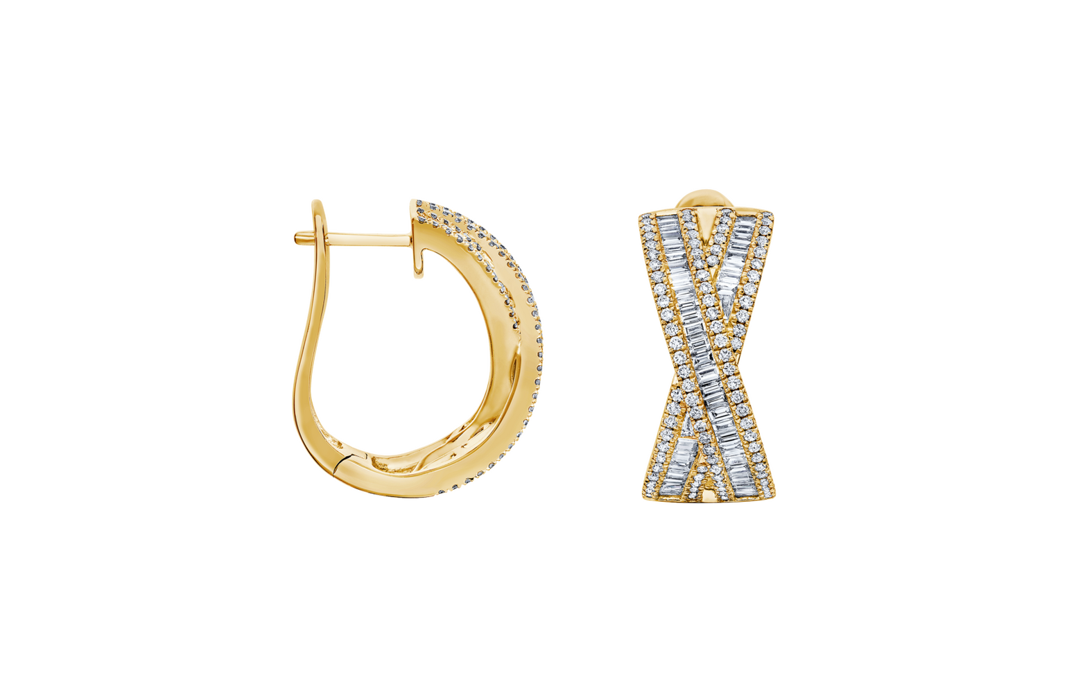 Brogle Selection diamond hoop earrings Brogle Selection diamond hoop earrings