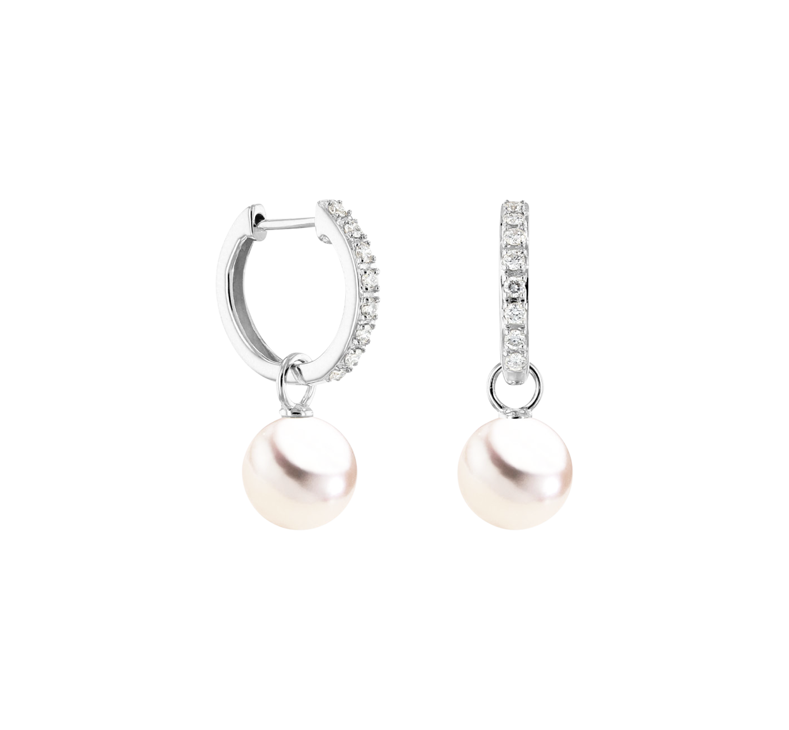 Brogle Classic Akoya pearl hoop earrings Brogle Classic Akoya pearl hoop earrings