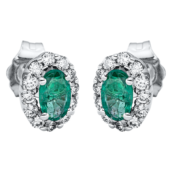 Brogle Selection Royal stud earrings with emeralds