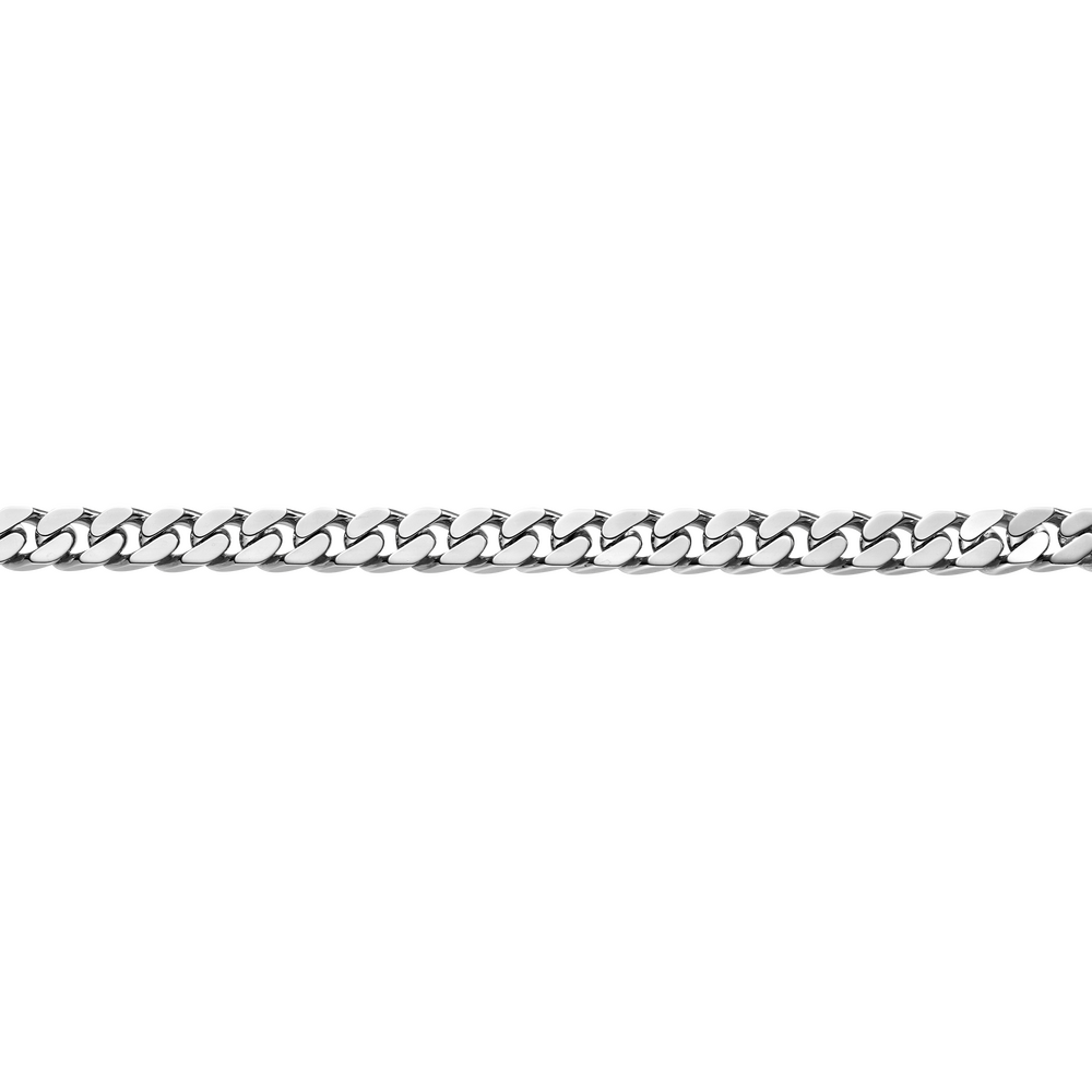 Brogle Selection Essentials curb chain bracelet 4-sided diamond-coated 8mm