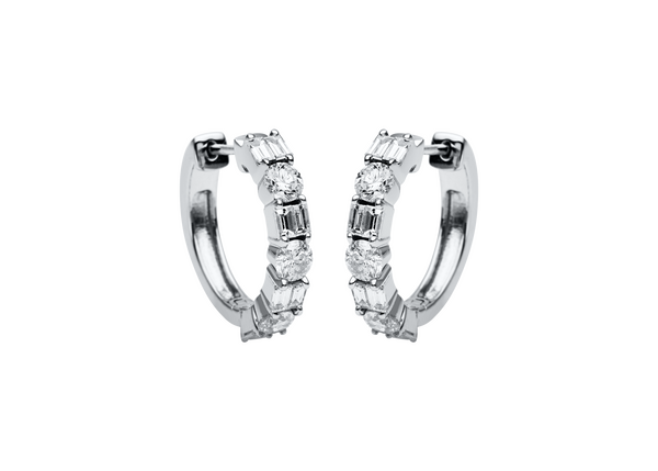 Brogle Classic diamond hoop earrings Brogle Classic diamond hoop earrings