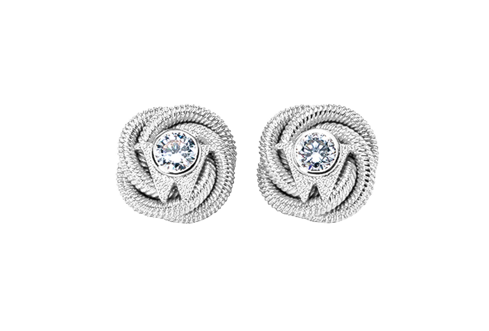 Wellendorff diamond knot stud earrings