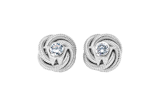 Wellendorff diamond knot stud earrings