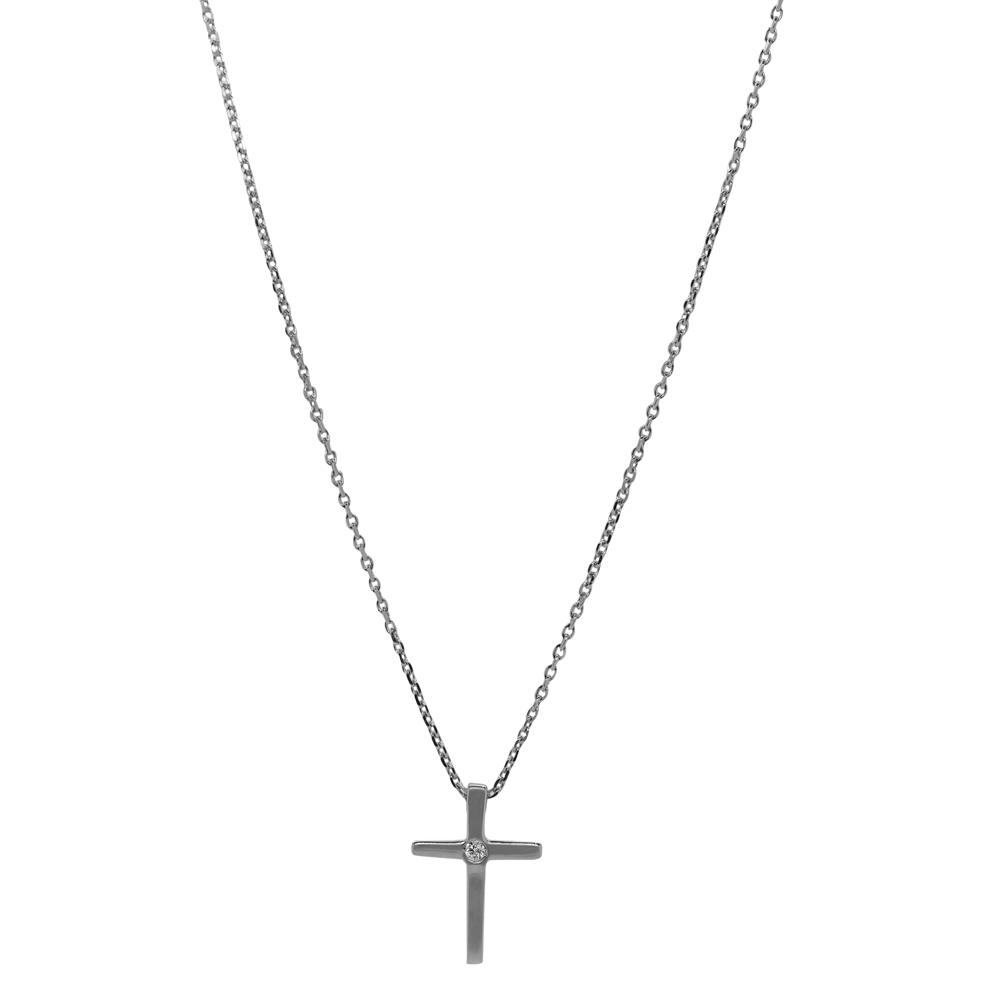 Brogle Classic Kette mit Diamantkreuz Brogle Classic Kette mit Diamantkreuz