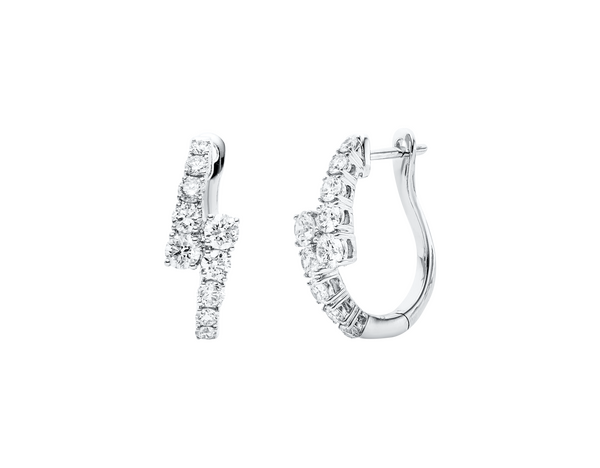 Brogle Classic diamond hoop earrings