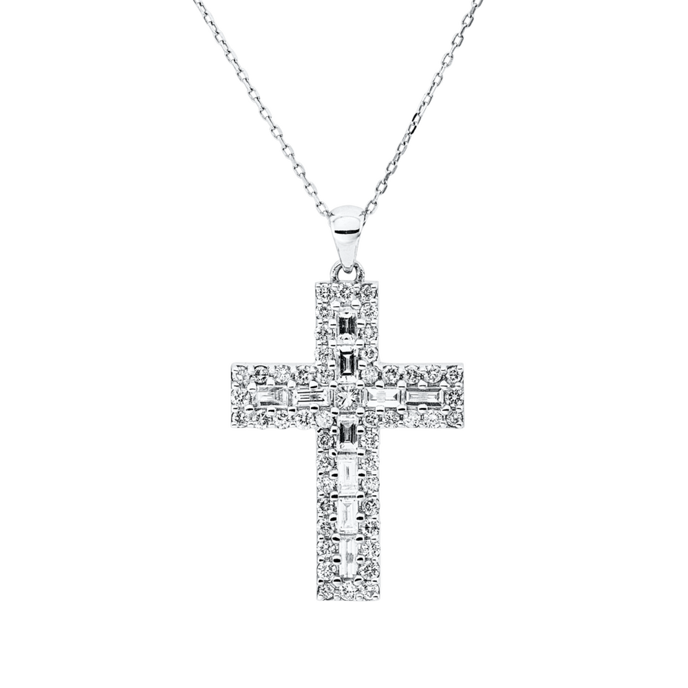 Brogle Selection necklace with diamond cross Brogle Selection necklace with diamond cross