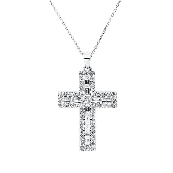 Brogle Selection necklace with diamond cross Brogle Selection necklace with diamond cross