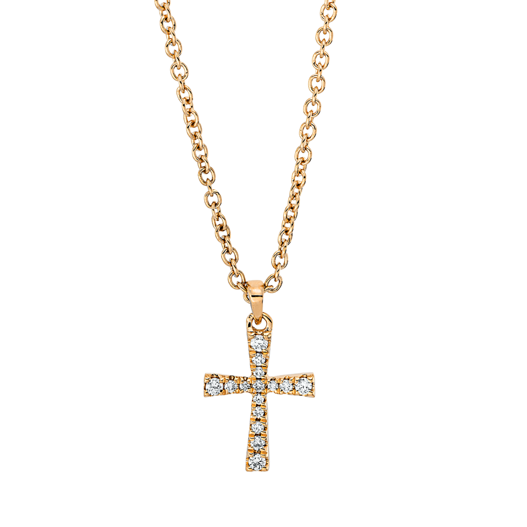 Brogle Classic Kette mit Diamantkreuz Brogle Classic Kette mit Diamantkreuz