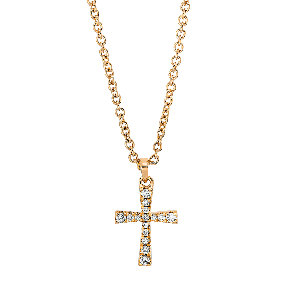 Brogle Classic Kette mit Diamantkreuz Brogle Classic Kette mit Diamantkreuz