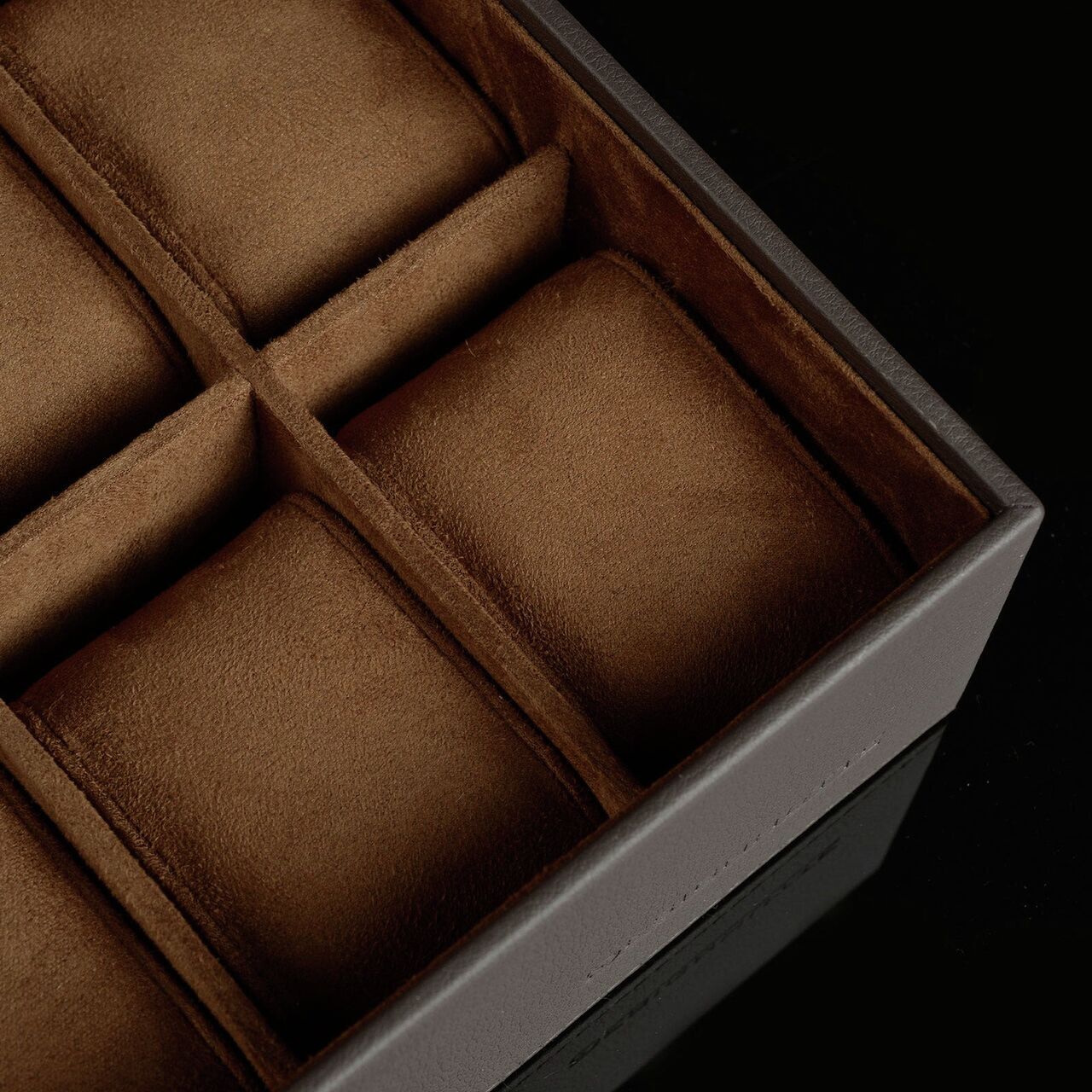 Heisse & Söhne Stapelbares Schmuckkästchen Mirage XL - Oberteil: Uhrenbox für 12 Uhren