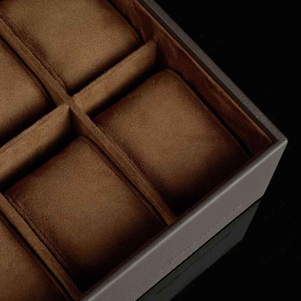 Heisse & Söhne Stapelbares Schmuckkästchen Mirage XL - Oberteil: Uhrenbox für 12 Uhren Heisse & Söhne Stapelbares Schmuckkästchen Mirage XL - Oberteil: Uhrenbox für 12 Uhren