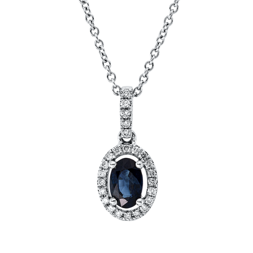 Brogle Classic necklace with sapphire pendant