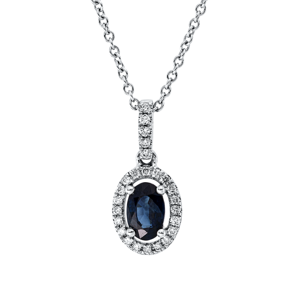 Brogle Classic necklace with sapphire pendant Brogle Classic necklace with sapphire pendant