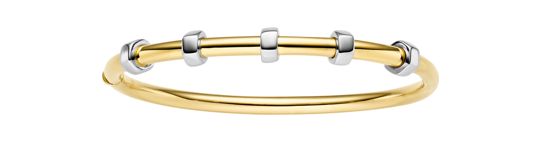 Brogle Classic Bicolor Gold Bangle 4mm Brogle Classic Bicolor Gold Bangle 4mm