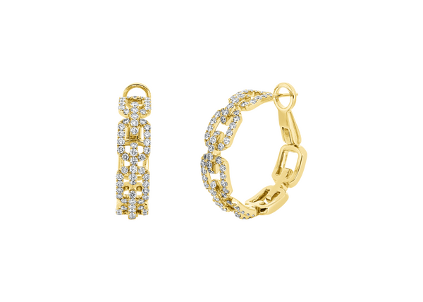 Brogle Selection diamond hoop earrings